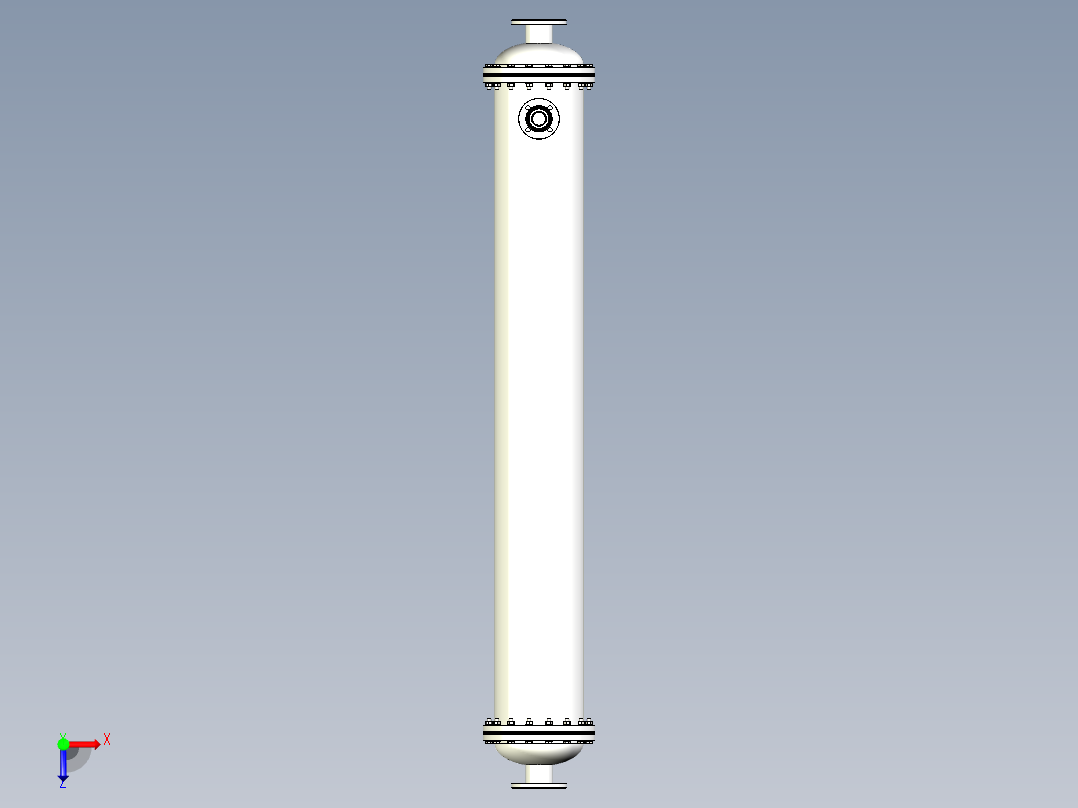20m²缠绕式螺旋管换热器压力容器设计资料含三维SW+CAD+说明书俯视图