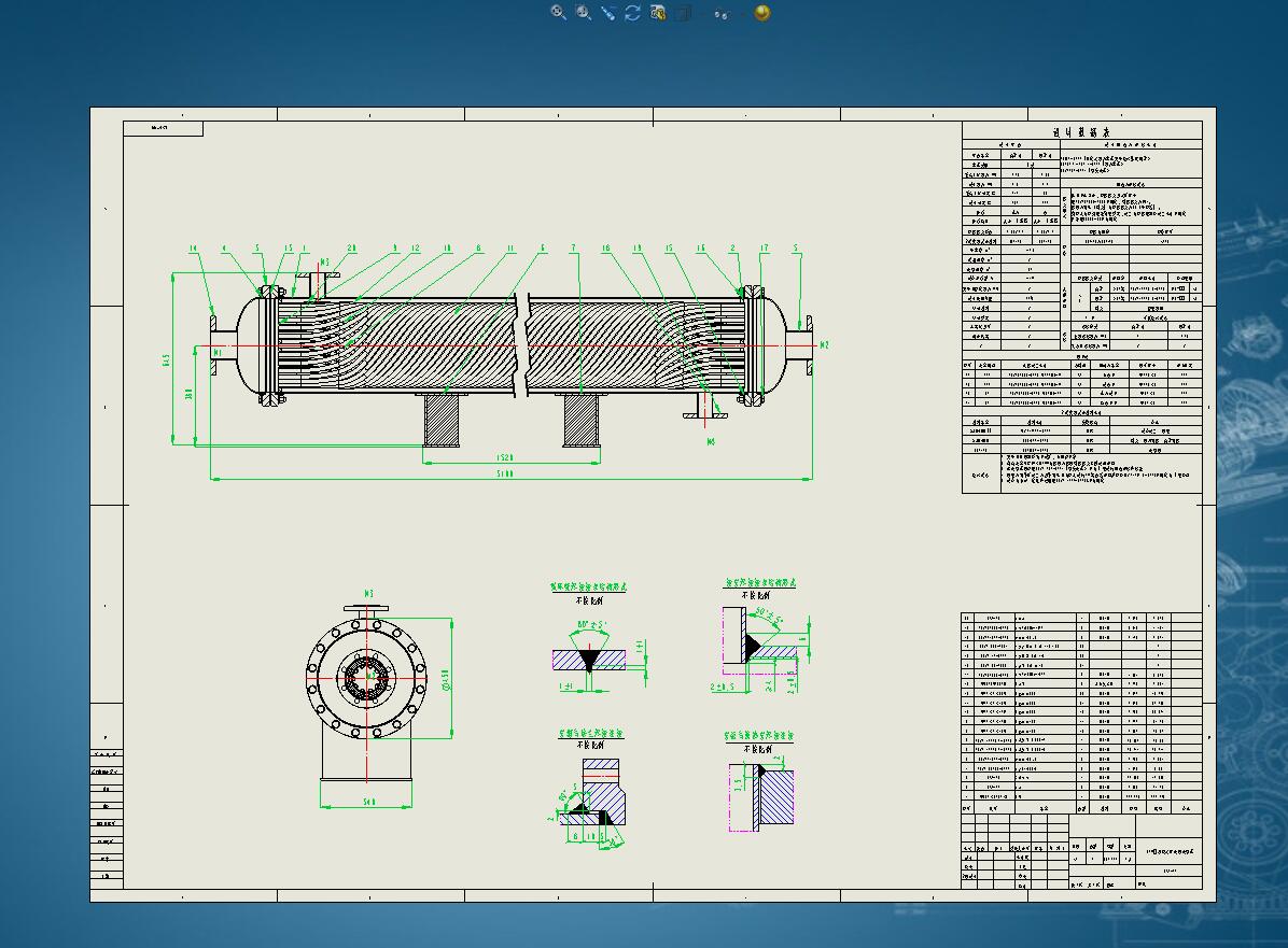 20m²缠绕式螺旋管换热器压力容器设计资料含三维SW+CAD+说明书