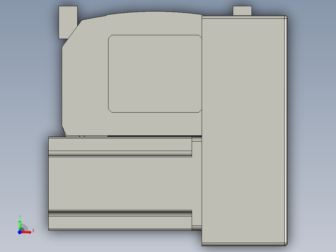 直线模组WG-LHB12-S850-RD设计图纸前视图