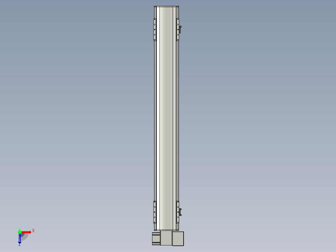 直线模组WG-LHB12-S850-RD设计图纸俯视图