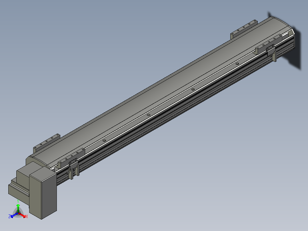 直线模组WG-LHB12-S850-RD设计图纸正等轴测图