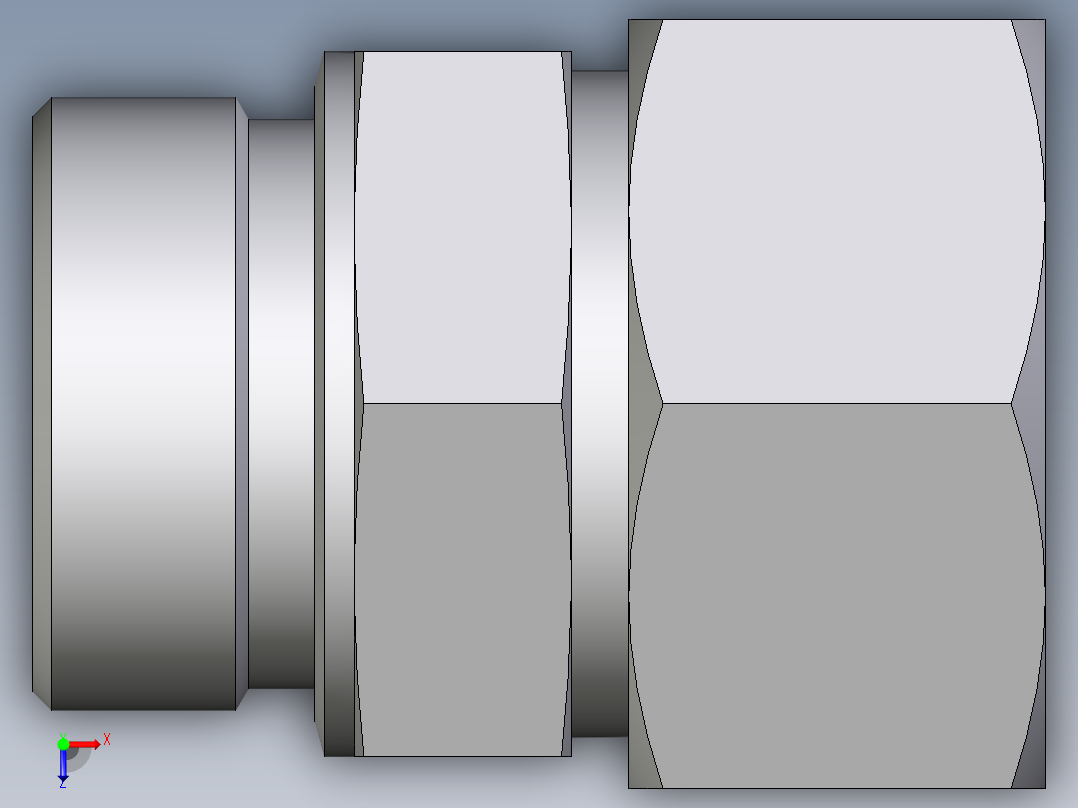 卡套式工业通用硬管接头EO_Male_Stud_connector_GE38SR71俯视图