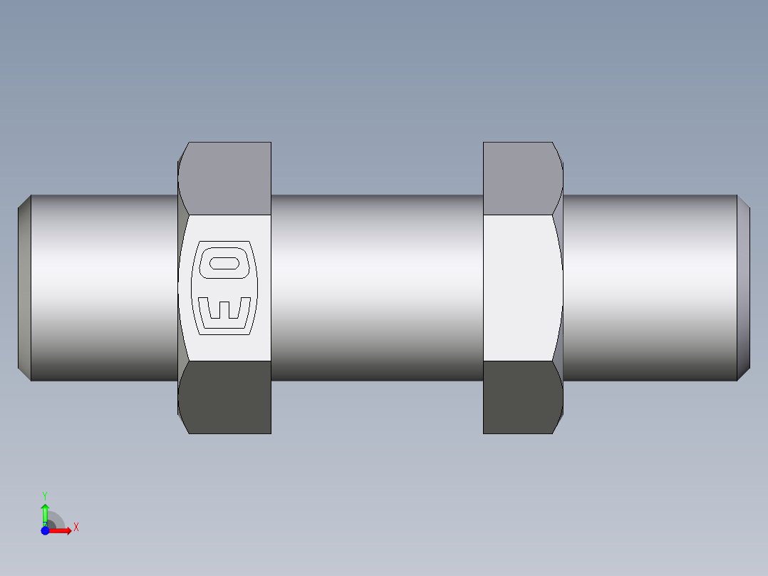 卡套式工业通用硬管接头EO_Bulkhead_union_SV06SOMDCF前视图