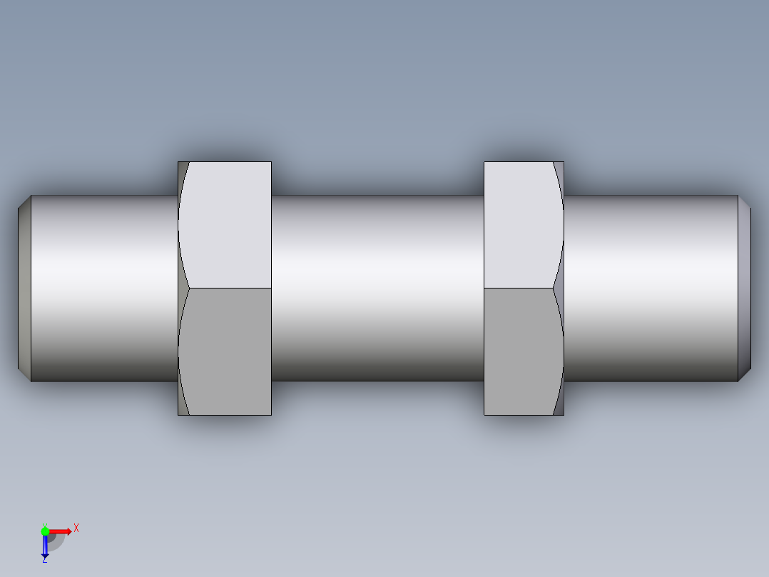 卡套式工业通用硬管接头EO_Bulkhead_union_SV06SOMDCF俯视图