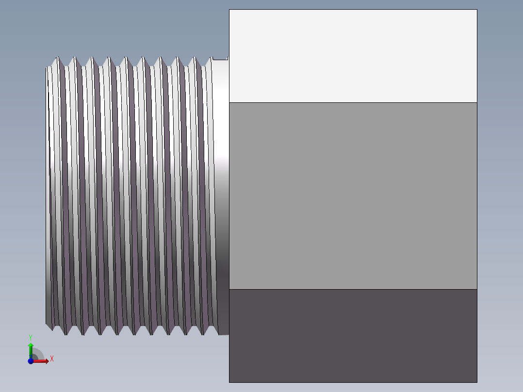 转接头-内外丝等径 DN20前视图