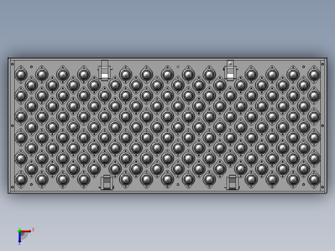 发动机缸盖罩升降机俯视图