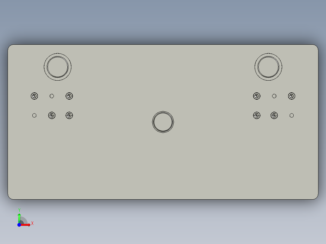 大尺寸工件切角通用冲压模前视图