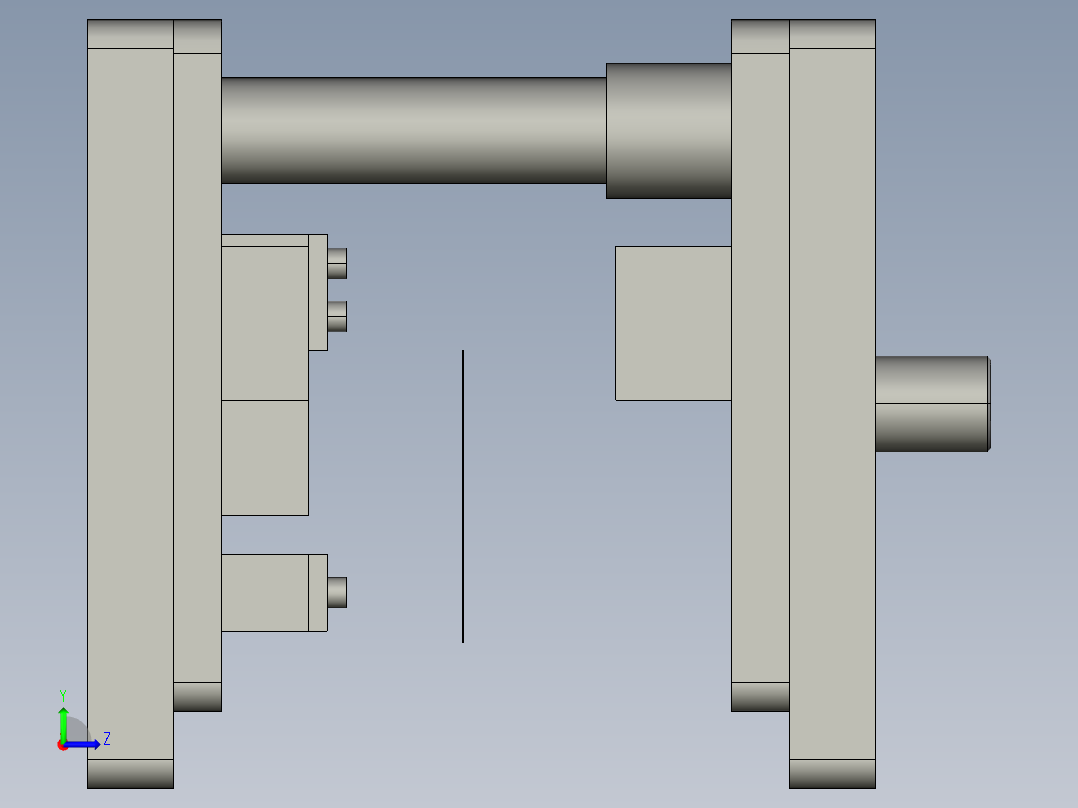 大尺寸工件切角通用冲压模左视图