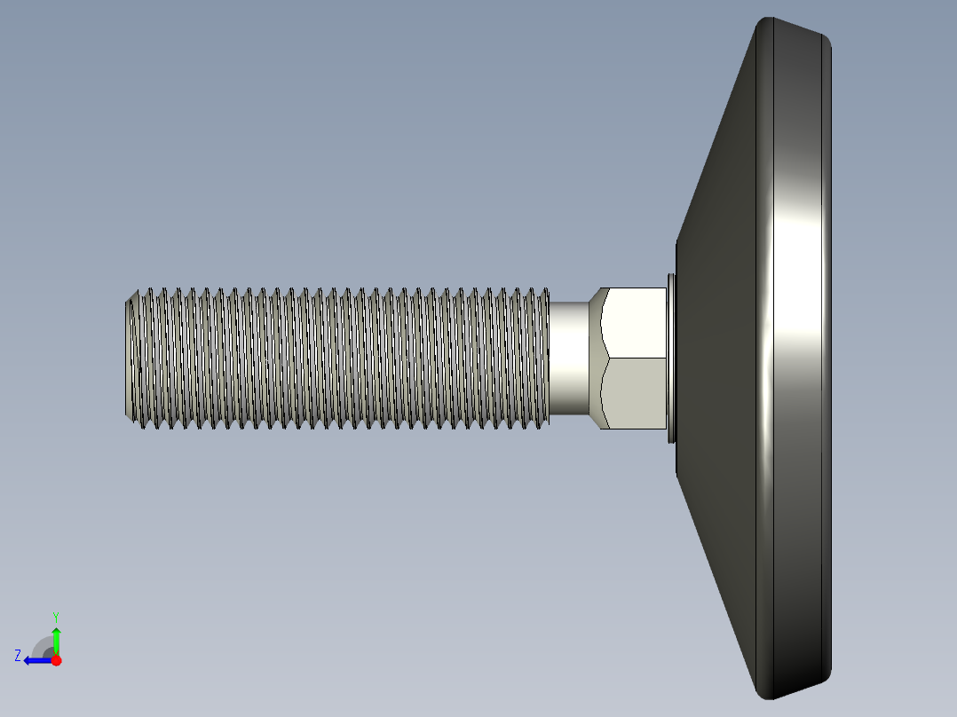 工程塑膠固定腳座600-3D多系列多零件图纸模型右视图