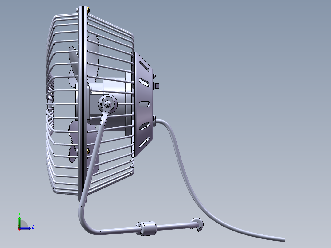 小风扇SolidWorks图左视图