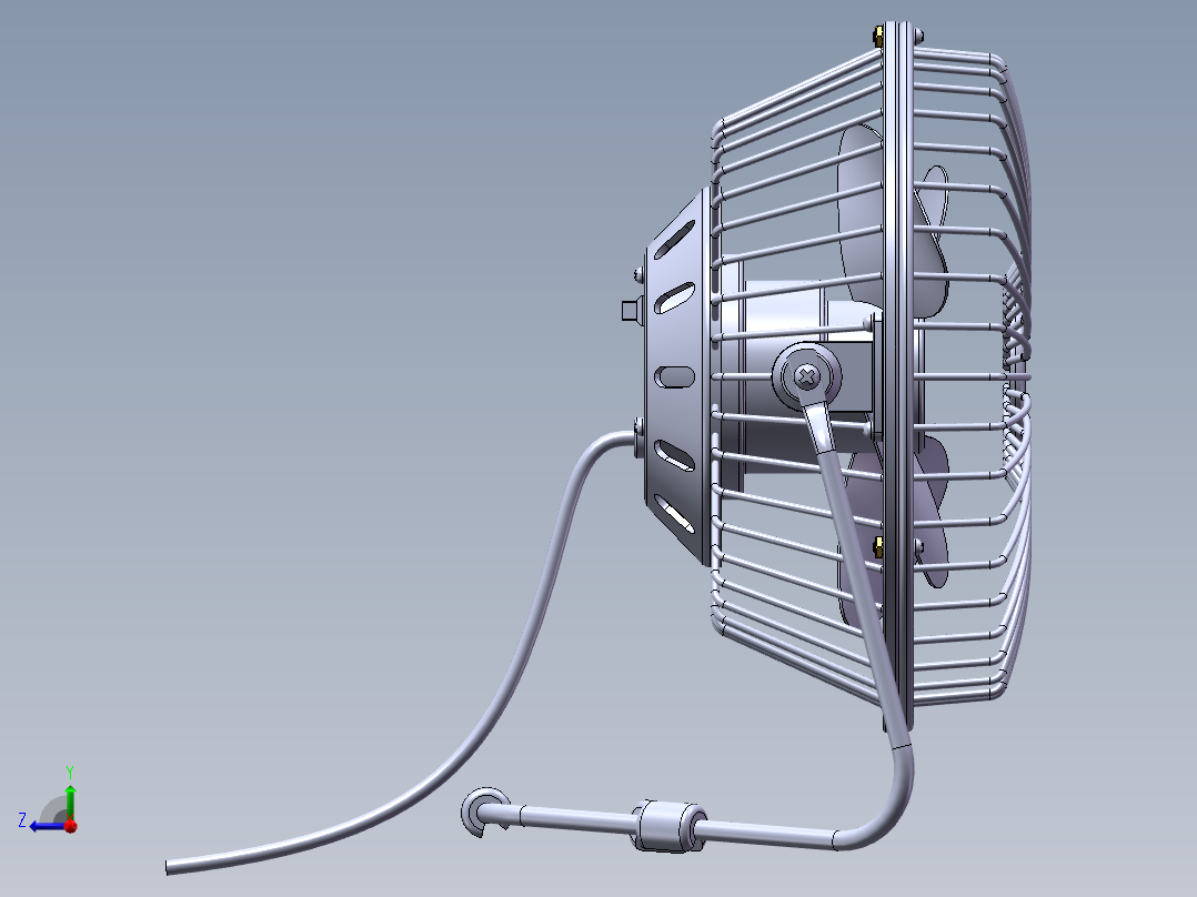 小风扇SolidWorks图右视图