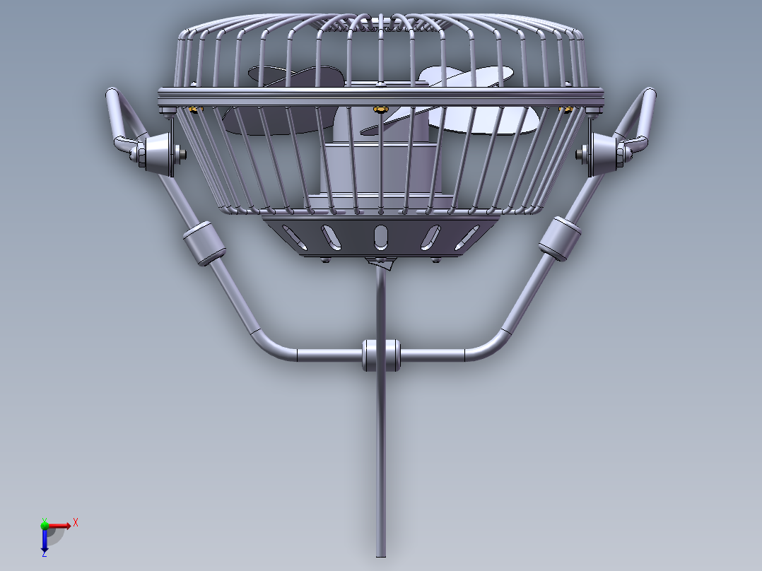 小风扇SolidWorks图俯视图