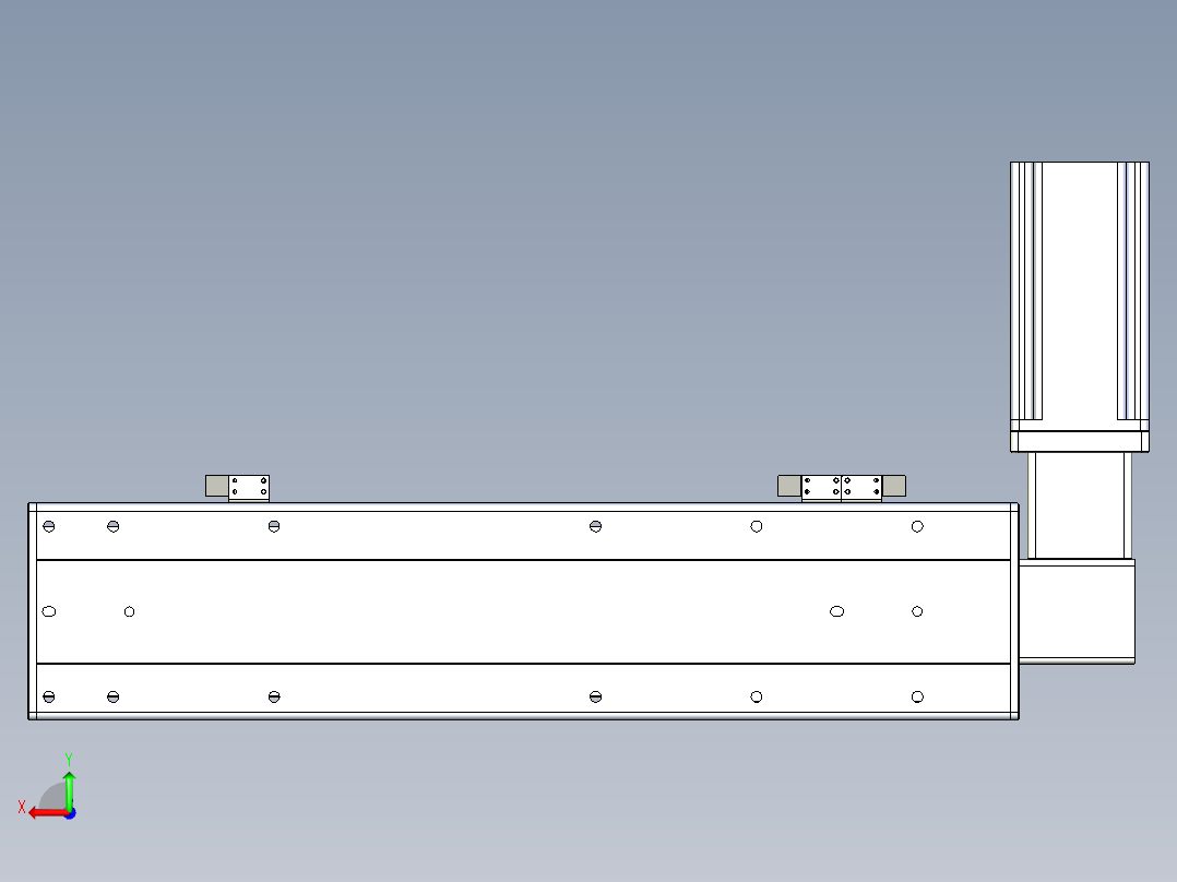 同步带滑台-半封闭B13-L90-S350-R-Z86-D3后视图