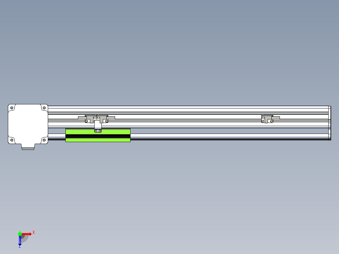 同步带滑台-半封闭B13-L90-S350-R-Z86-D3俯视图