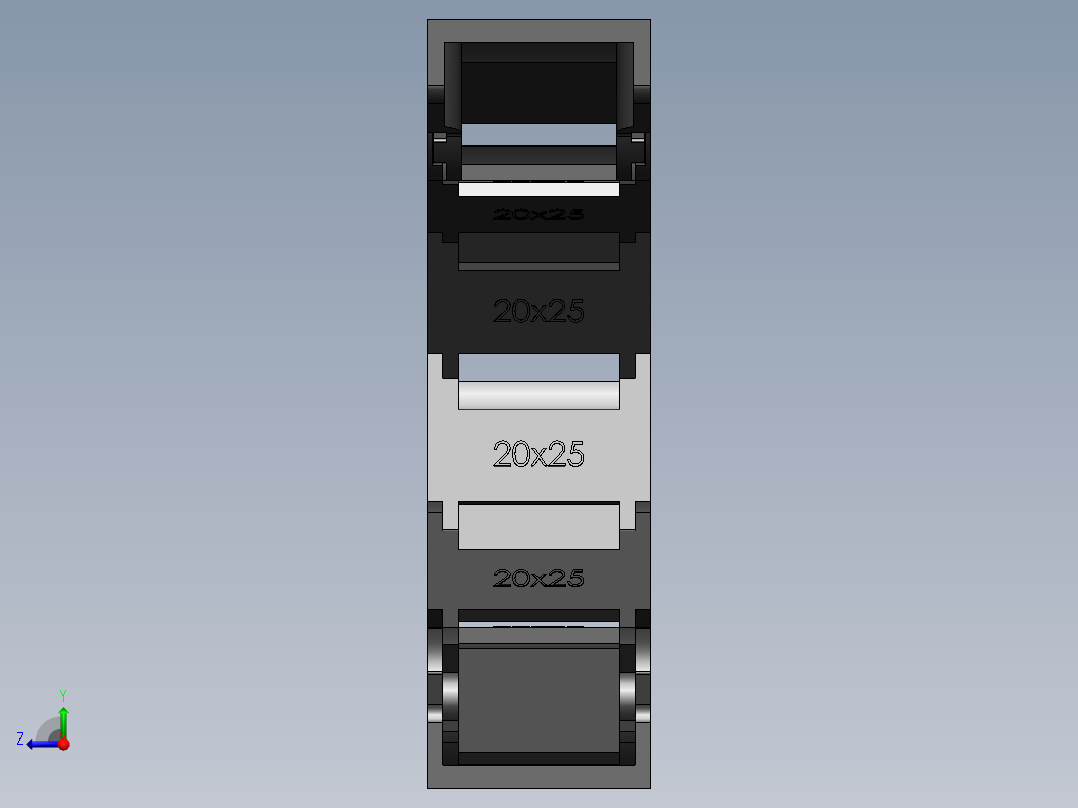 走线链20x25右视图