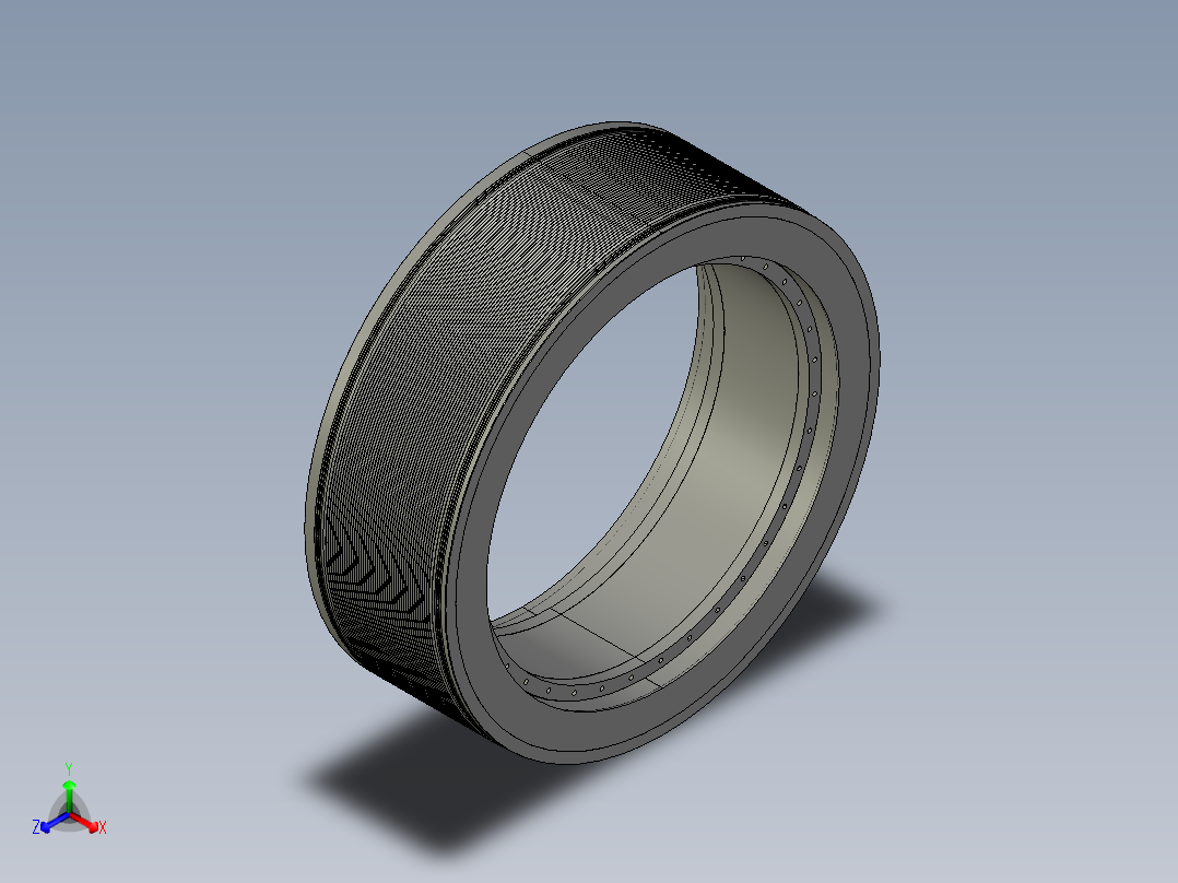 具有超高扭矩密度的TK无框架直接驱动电机正等轴测图