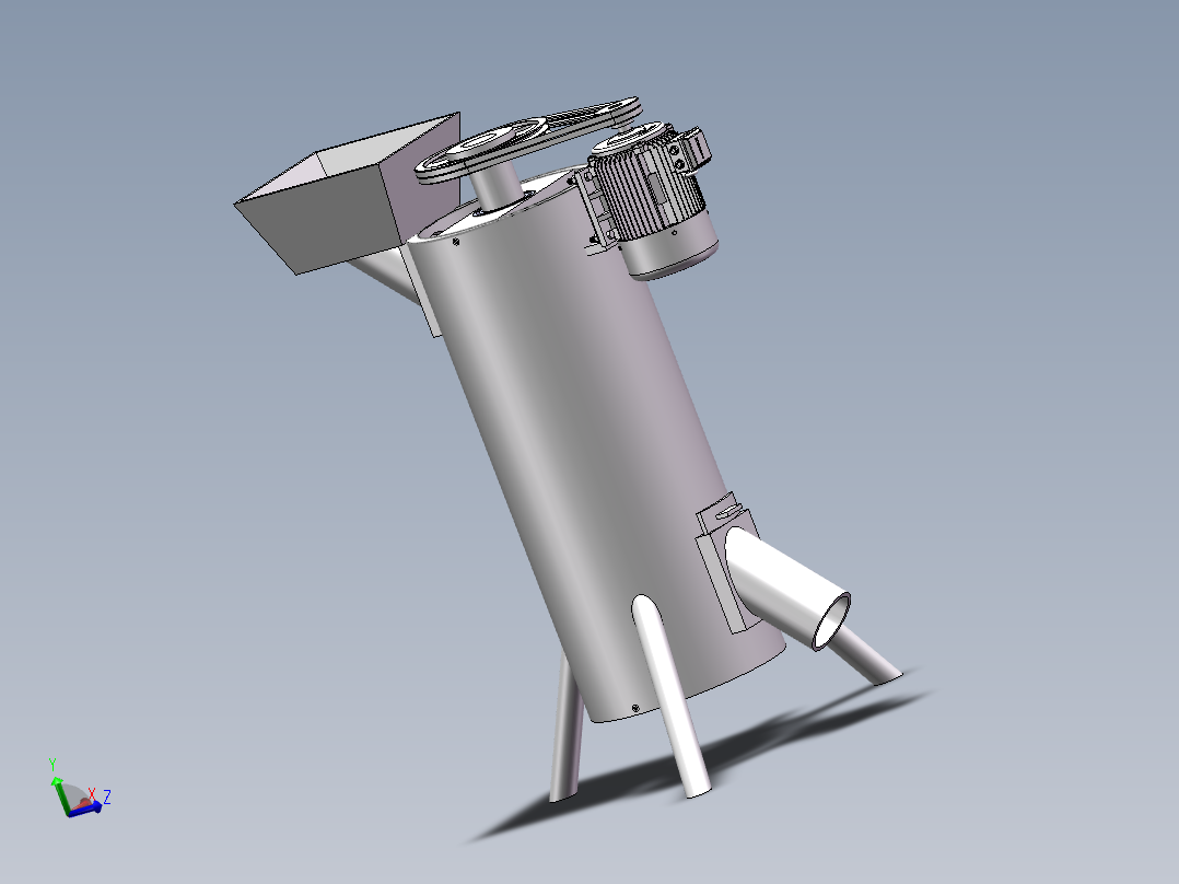 青皮核桃去皮机三维(1)