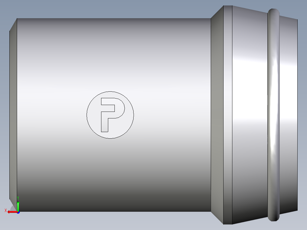 卡套式工业通用硬管接头EO_Schweisskegel_SKA38X5后视图
