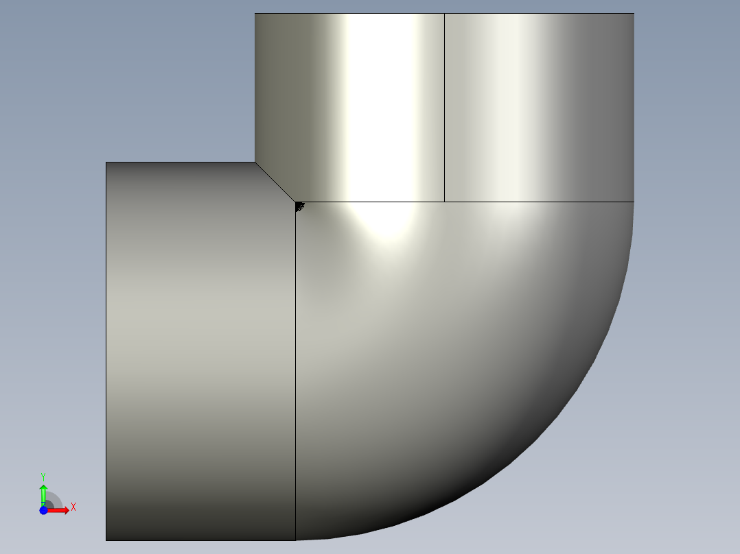 船舶管路系统SeaCor_90Elbow_SxS_37J106030_3in前视图