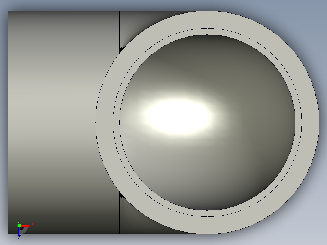 船舶管路系统SeaCor_90Elbow_SxS_37J106030_3in俯视图