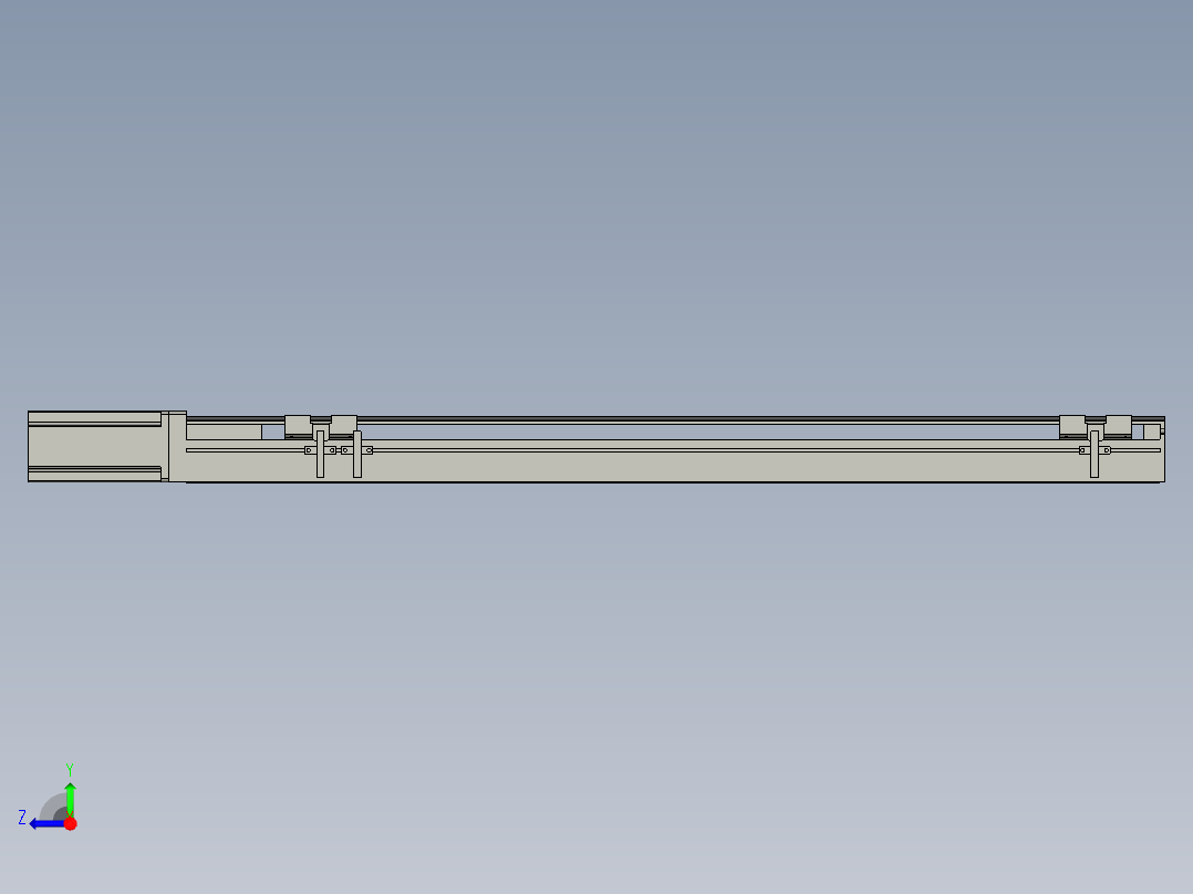 直线模组LHA6-S650-M-200W(16丝杆)设计图纸右视图
