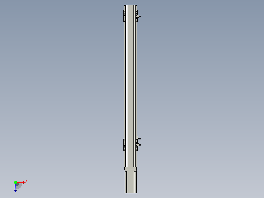 直线模组LHA6-S650-M-200W(16丝杆)设计图纸俯视图