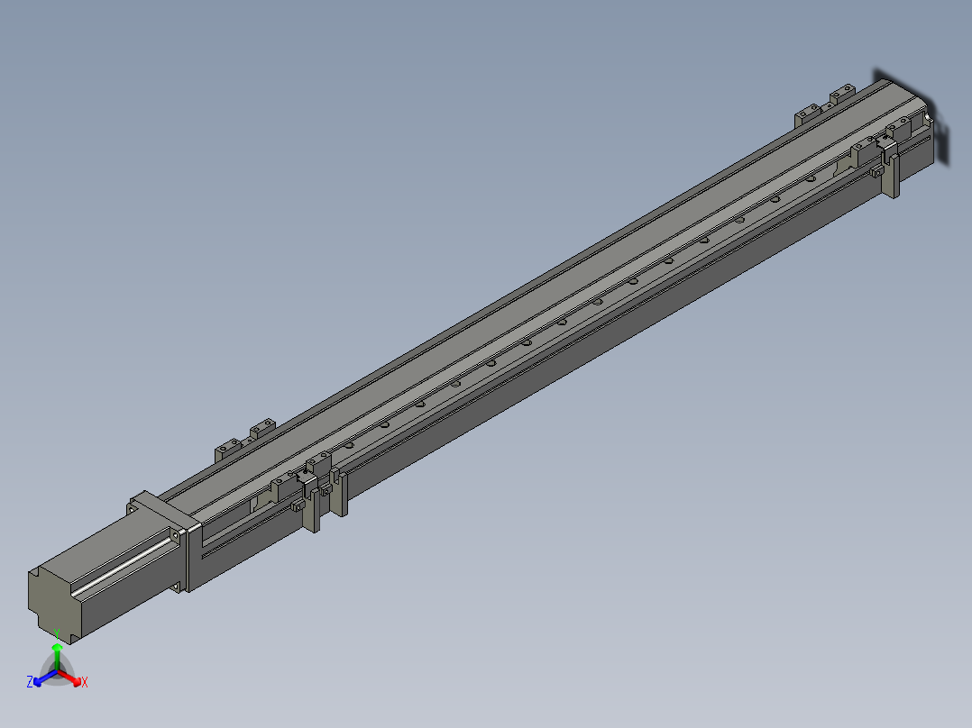 直线模组LHA6-S650-M-200W(16丝杆)设计图纸正等轴测图
