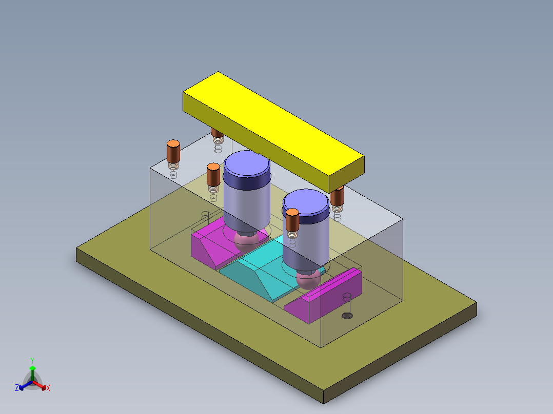圆球平衡机构正等轴测图
