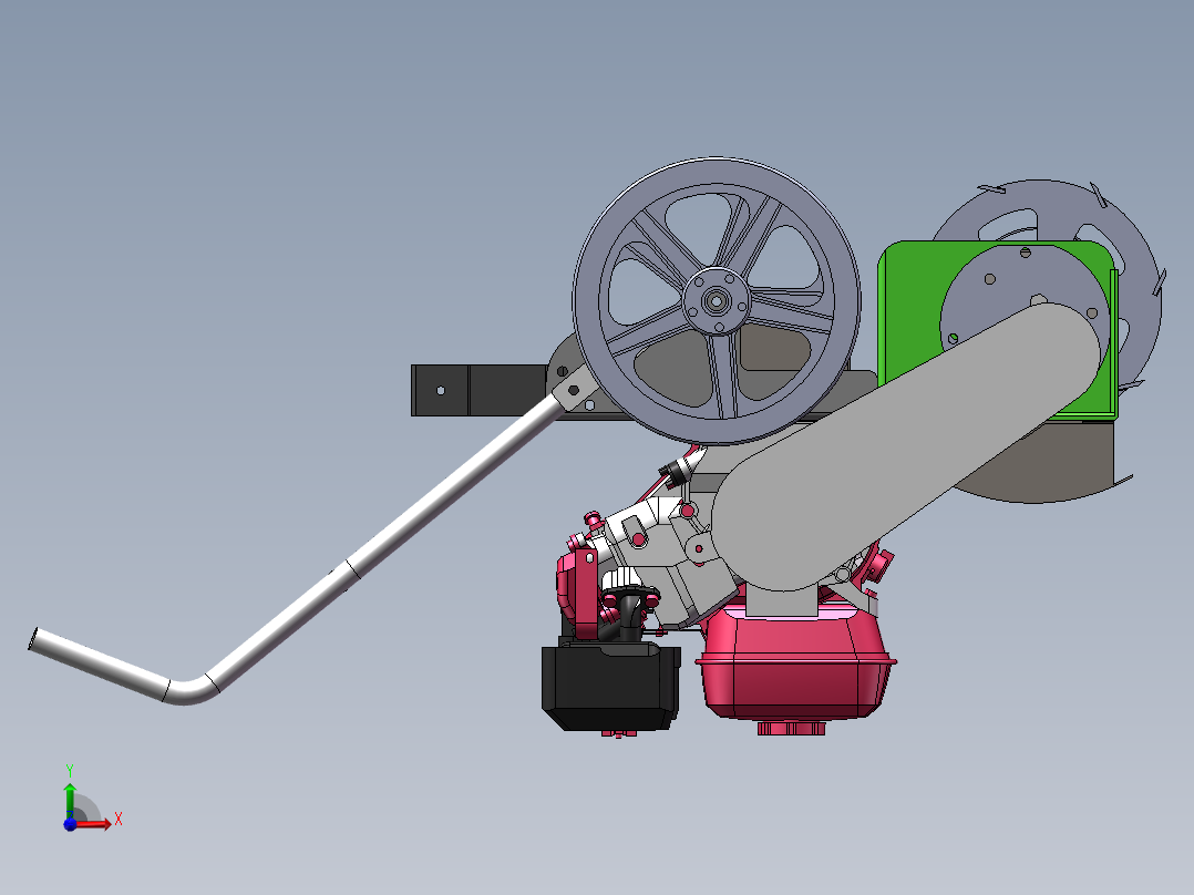 除草机耕耘机sw21可编辑前视图