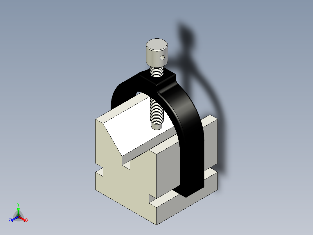 inventor <span style='color: red'>v</span><span style='color: red'>型</span>块夹具<span style='color: red'>设计</span>