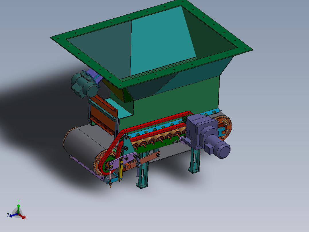 <span style='color: red'>漏斗</span>滚筒输送机