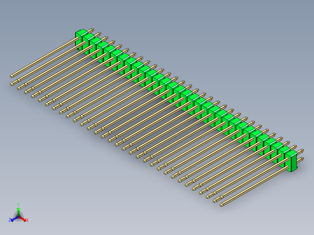 彩色公头100mil（2.54mm）系列-DS1021_green_2x31p_100mil_Type43_rev1.0