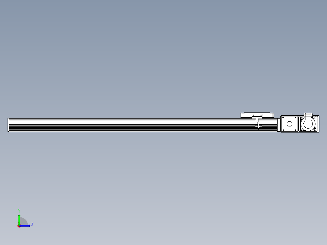 同步带全封闭直线模组TPA-HCB-105D-90-L850-MR-C-P20-N3左视图