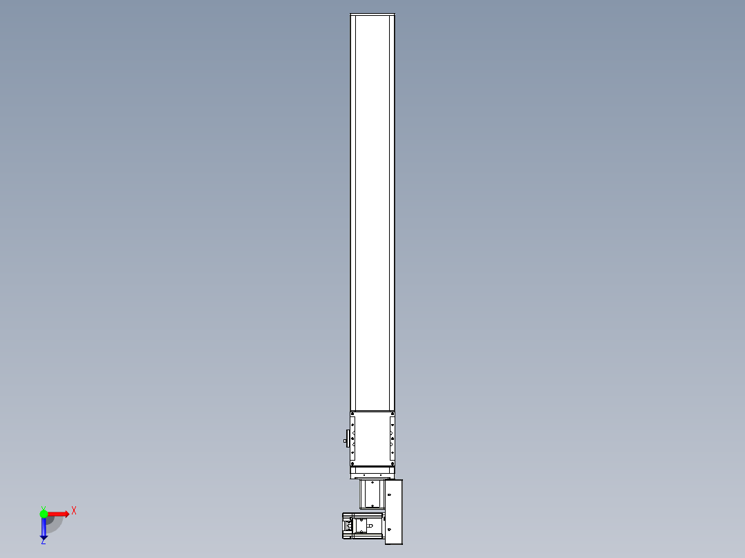 同步带全封闭直线模组TPA-HCB-105D-90-L850-MR-C-P20-N3俯视图