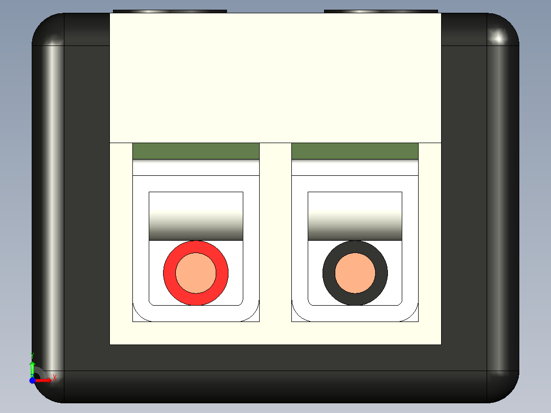 电容器 二极管 电阻器-STEP Barrel-Jack Socket Terminal前视图