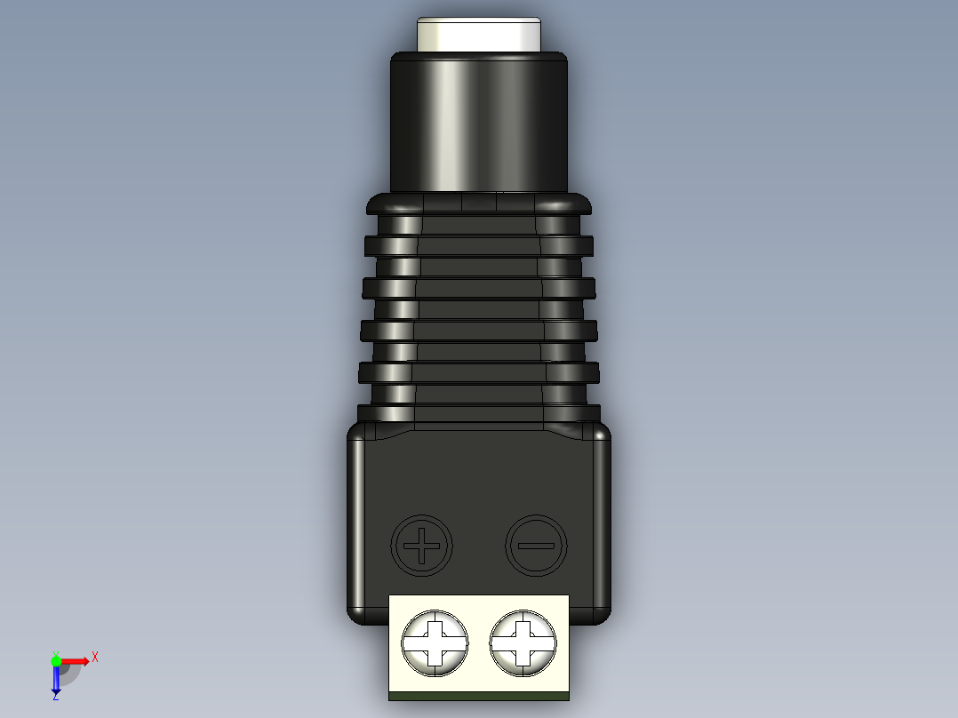 电容器 二极管 电阻器-STEP Barrel-Jack Socket Terminal俯视图