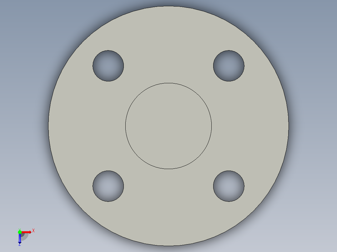 船舶管路系统SeaCor_Blind Flange_37J153007_0.75in俯视图