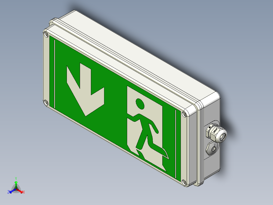 出口标志灯具CEAG出口V-CG-S正等轴测图