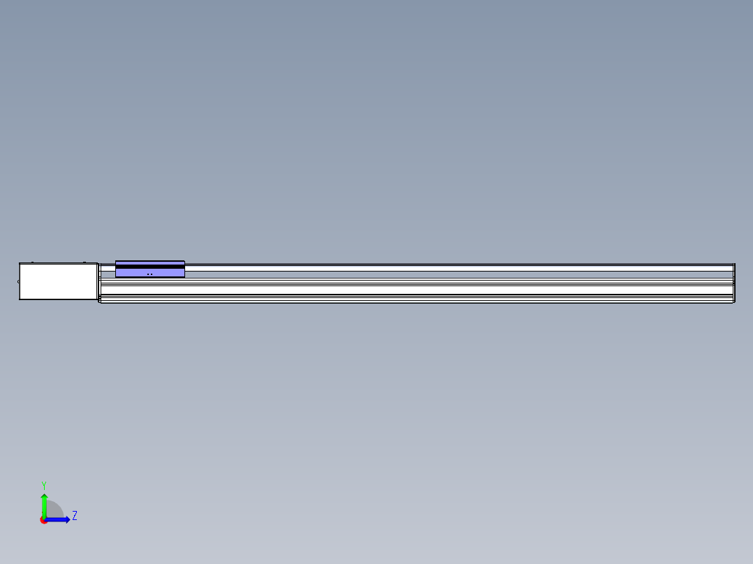 同步带滑台-半封闭B17H-L50-S1200-L-P75-D3左视图