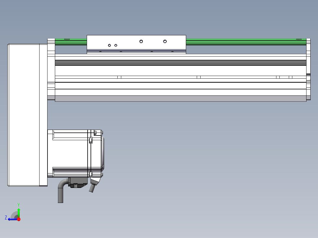 MTH丝杆半封闭模组MT120BS-BM-200W右视图