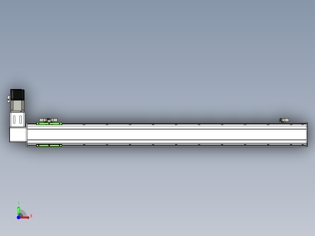 同步带滑台-半封闭B10-L90-S1000-R-P40-D3前视图