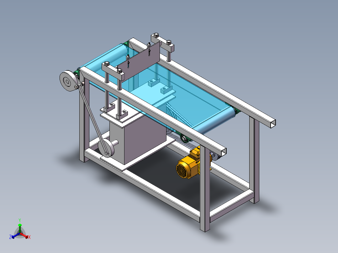 切鱼切菜机sw15可编辑正等轴测图
