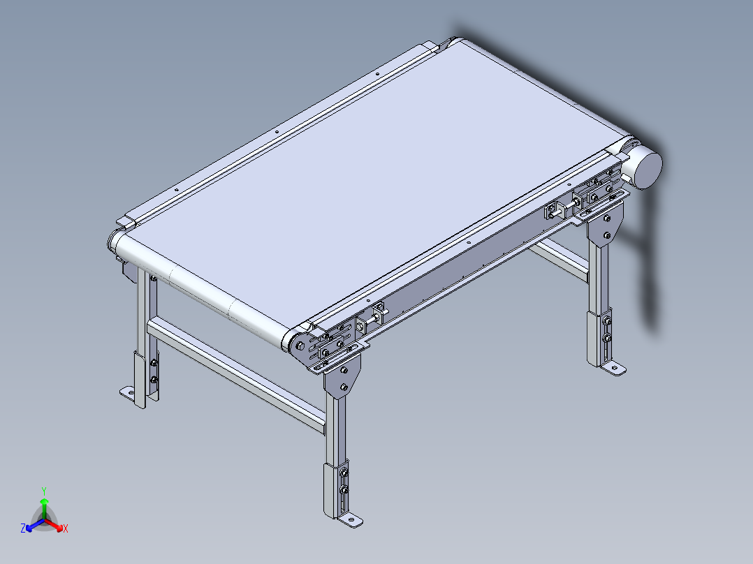皮带输送机正等轴测图