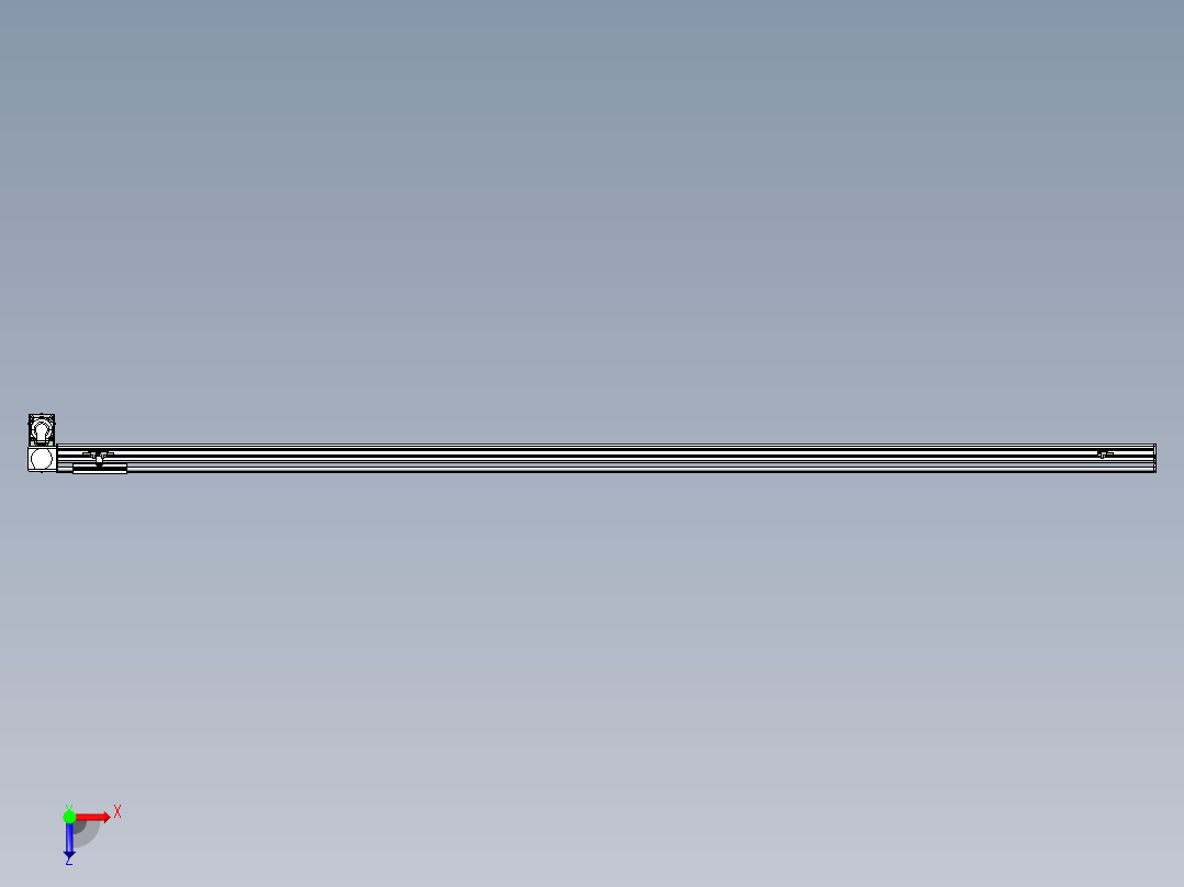 同步带滑台-半封闭B13H-L45-S2600-LD-P40-D3俯视图