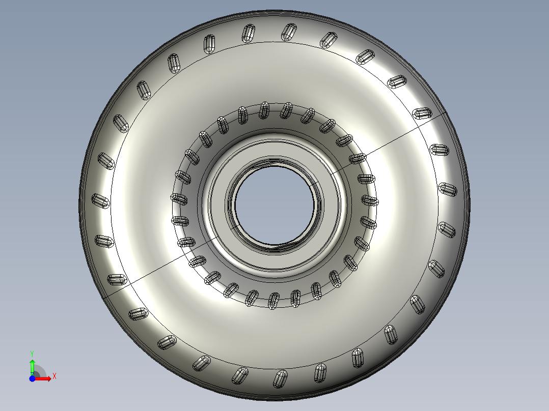 涡轮 叶片 涡扇 (18)前视图