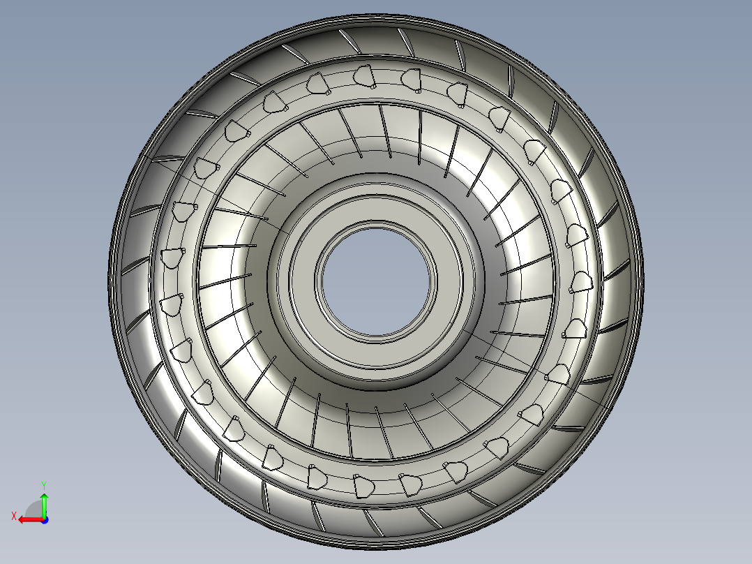 涡轮 叶片 涡扇 (18)后视图