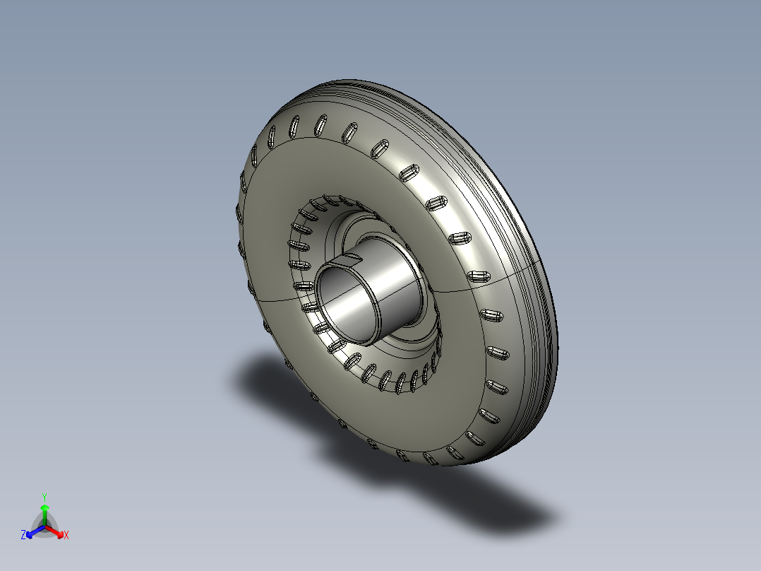 涡轮 叶片 涡扇 (18)正等轴测图