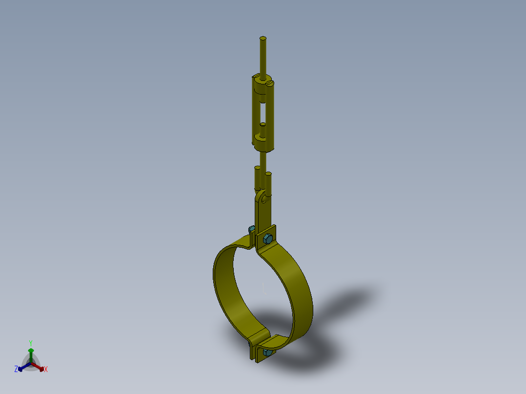 支架 (4)正等轴测图