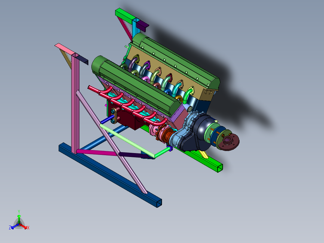 V型12缸航空<span style='color: red'>发动机</span>