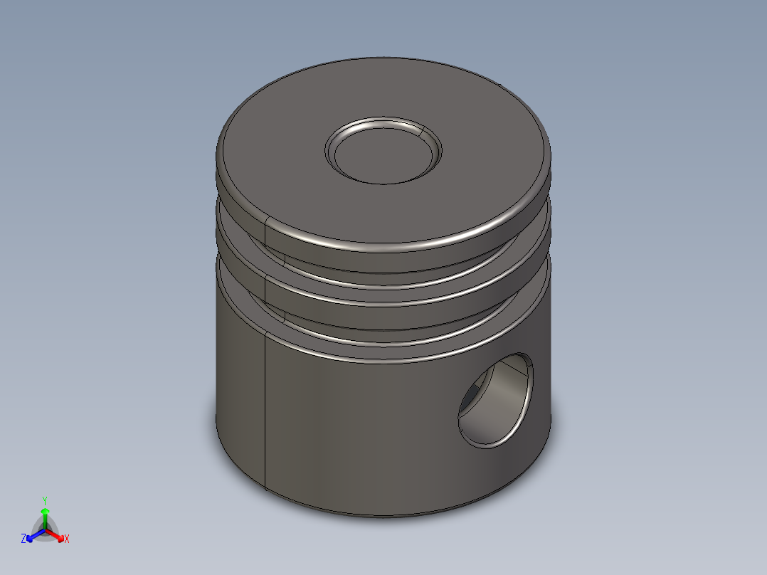 气缸电机-2851 Dark Stone Technic Engine Piston Round